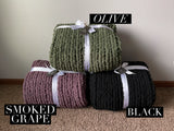 Small Chunky Knit Blanket